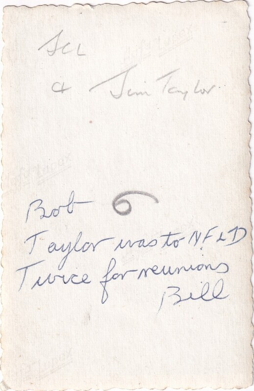 Unidentified man and Jim Taylor, back