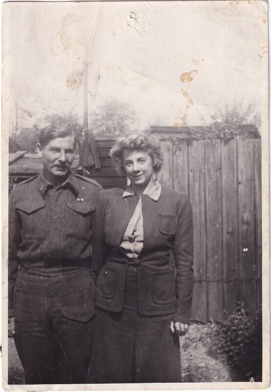 Frank Squires and his wife Edith, front