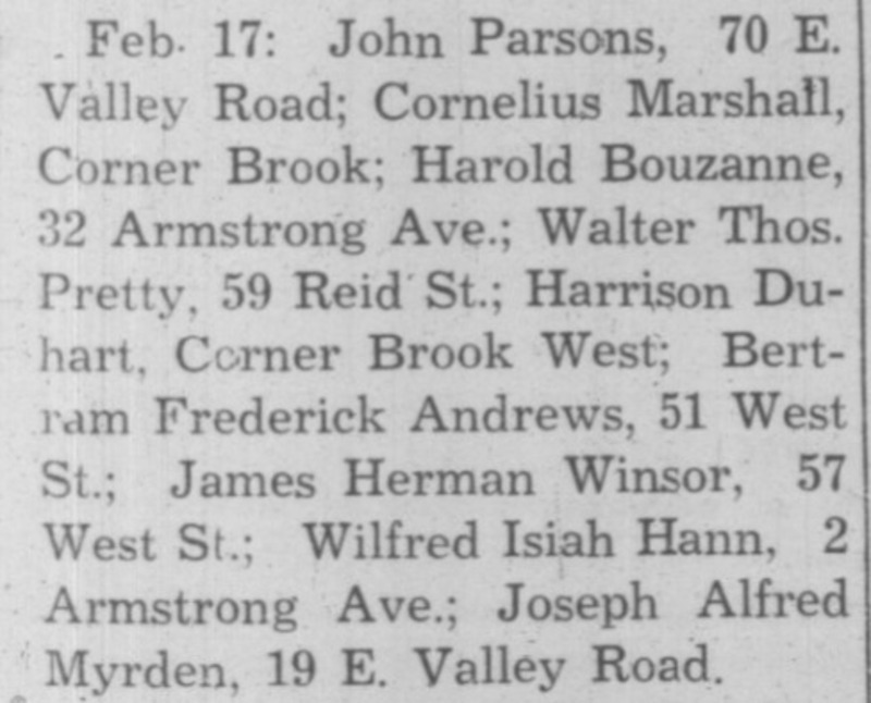 A newspaper clipping from "Volunteers Artillery Unit," a serialized article listing the names, addresses, and date of enlistment of local volunteer soldiers, from the February 21, 1940, issue of the Western Star