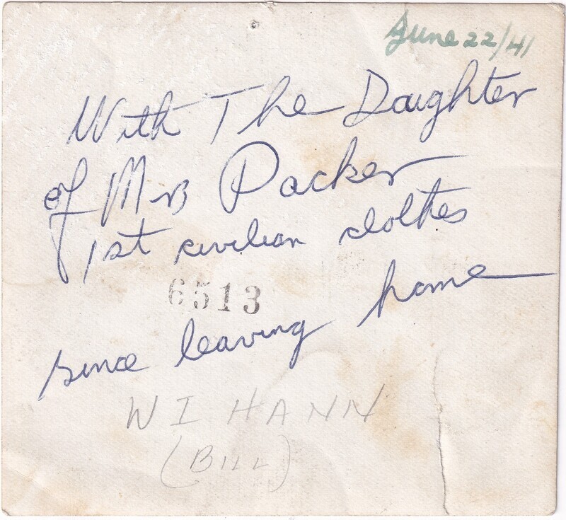 W.I. (Bill) Hann and Mrs. Packer's daughter, back