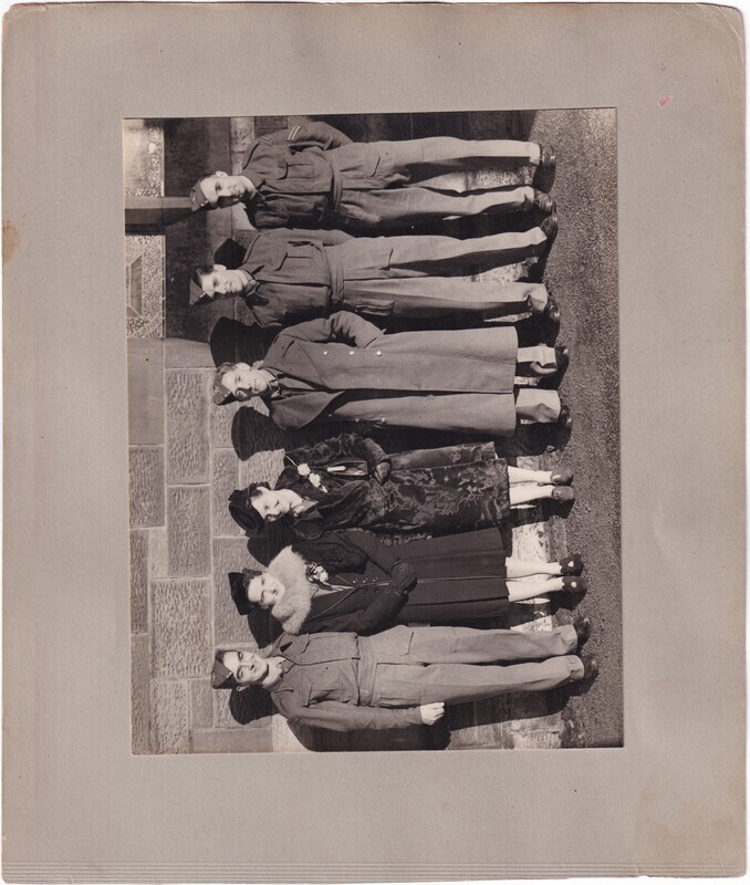 Guests at the wedding of W.I. (Bill) Hann and Mary Mann, front