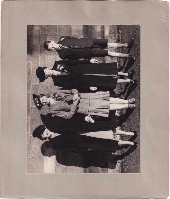 Guests at the wedding of W.I. (Bill) Hann and Mary Mann, front