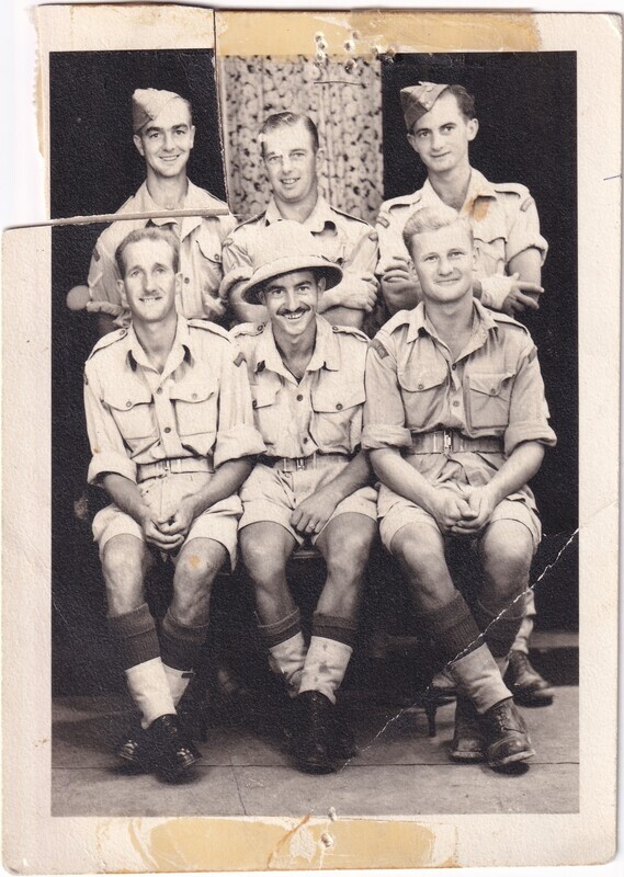 Six Newfoundland soldiers, front