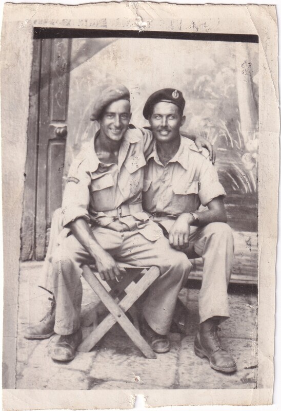 W.I. (Bill) Hann and a Canadian soldier, front