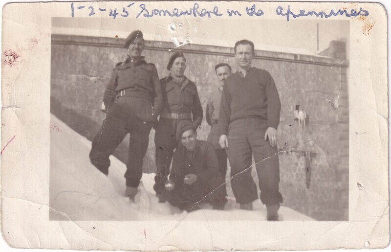 Soldiers standing in the snow, front