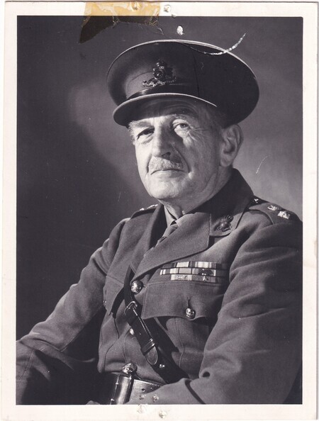 A portrait photo of Lt.-Col. H.G. Lambert, commander in turn of 57th Newfoundland Heavy Regiment and the 166th Newfoundland Field Regiment