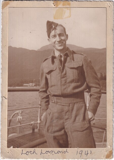 A photo of W.I. (Bill) Hann at Loch Lomond, Scotland