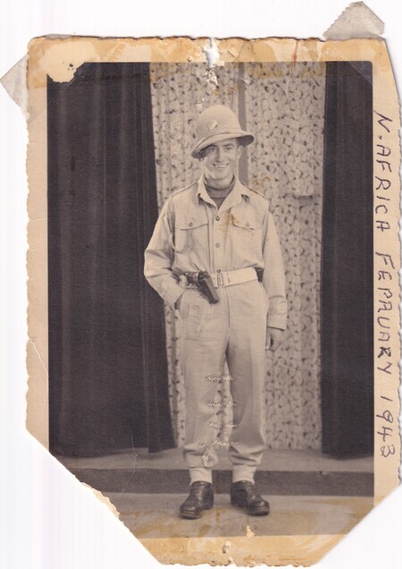 A photo of W.I. (Bill) Hann in uniform [taken in Bone, i.e., Annaba, Algeria]
